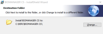 Destination Folder